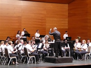 La banda de la Unió Musical de La Nucía durante el concierto del pasado sábado