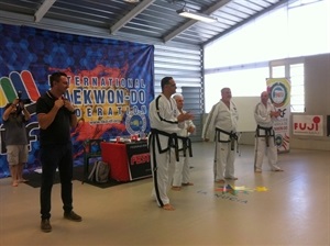 Sergio Villalba, concejal de Deportes, en el inicio del Curso de Instructores de Taekwondo de La Nucía