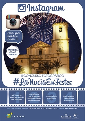 Cartel del concurso de Instagram #LaNuciaEnFestes de 2016