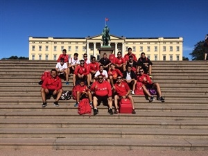 El equipo juvenil también tuvo tiempo de hacer turismo por Noruega