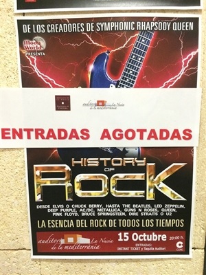 History of Rock colgó de "Entradas agotadas" en l'Auditori de La Nucía