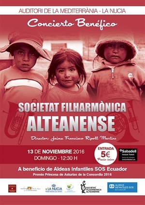 Cartel del concierto solidario con Ecuador