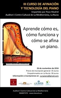 La Nucia Cartel Curso Piano nov 2016