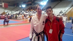 Los dos taekwondistas nucieros: Daniel Vilar y Pablo Guijarro