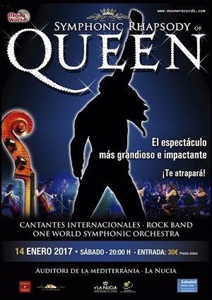 La producción musical "Symphonic Rhapsody of Queen" se estrenará en l'Auditori el 14 de enero a partir de las 20 horas, con un precio único de 30 euros