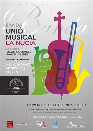 Cartel del concierto de la Unió Musical de La Nucía
