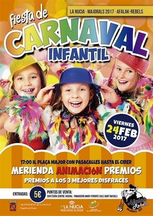 La Fiesta Infantil de carnavales arrancará el viernes 24 a las 17 horas desde la plaça Major