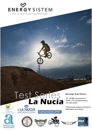 Cartel de las Test Series de BMX de La Nucía