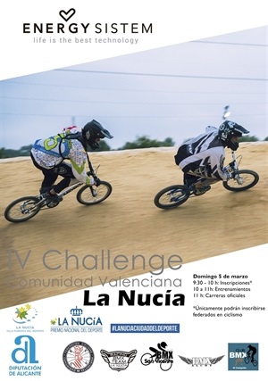 Más de 80 riders se darán cita en el IV Challenge de la Comunidad Valenciana de BMX el próximo 5 de marzo en La Nucía