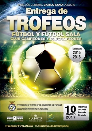 Cartel de la Gala del Fútbol Provincial de  Alicante 2017
