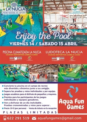 El Parque Acuático de Aquafungames se instalará el viernes 14 y sábado 15 de abril y la entrada tendrá un coste de 10 €