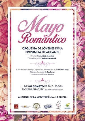 Cartel del concierto "Mayo Romántico" de la OJPA