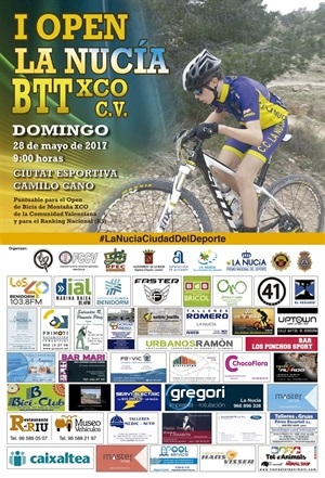 Cartel del Open Autonómico de Bicis de Montaña XCO de La Nucía