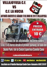 La Nucia CD Cartel Futbol Autobus vs Villajoyosa 2017