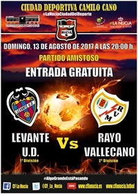 La Nucia cartel Levante vs Rayo 2017