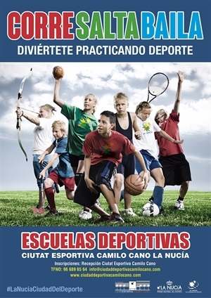 Cartel de las Escuelas Deportivas Escolares de La Nucía de este curso