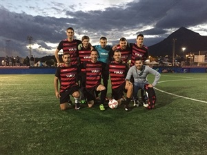 Equipo de la Carpintería Vimar, ganador de la última Liga de Fútbol 7 de La Nucía