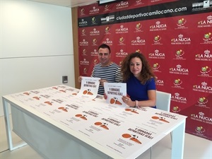 Carmen Díaz, delegada Benidorm-Villajoyosa del Colegio de Abogados de Alicante y Sergio Villalba, concejal de Deportes.