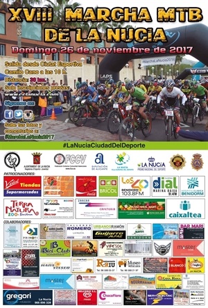 Cartel de la Marcha de Bicis de Montaña de La Nucía 2017