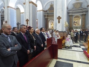 Autoridades y corte de honor 2017 en la misa mayor de Santíssim