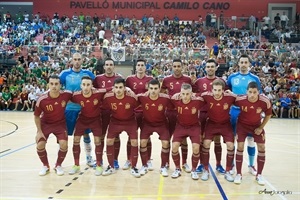 La Selección Española que jugó en La Nucía contra Rumanía en septiembre de 2014