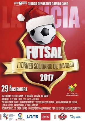 Cartel del primer Torneo Solidario de Futbol Sala