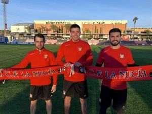Callum Scott Douglas, Jerónimo Herrera Garrido y Mario Ramírez Hidalgo son los tres fichajes del Club de Fútbol La Nucía