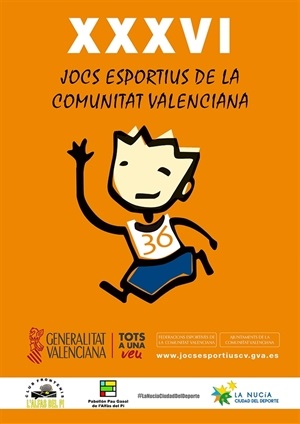 Cartel de los  XXXVI Jocs Esportius de Frontenis de la Comunitat Valenciana