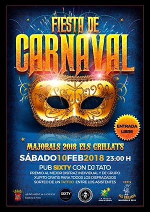Cartel Fiesta de Carnaval dels Majorals 2018