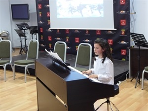 Carla Romero en su actuación de piano