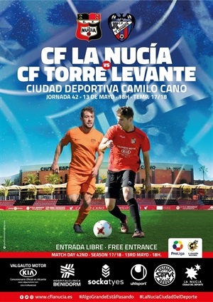 Cartel del CF La Nucía vs. Torre Levante