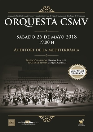 Cartel del Concierto de la Orquesta del Conservatorio de Valencia en La Nucía
