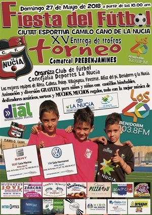 Cartel de la Fiestas del Fútbol 2018 del próximo domingo 27 de mayo