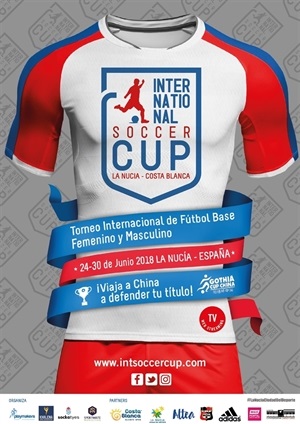 Cartel de la I International Soccer Cup que se celebrará en La Nucía
