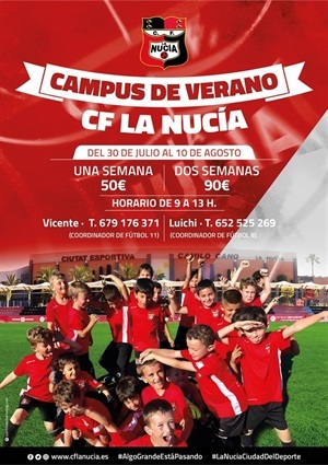 Cartel del XI Campus de Verano de CF La Nucía