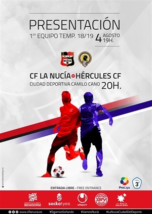 Cartel del Partido amistoso CF La Nucía vs Hércules  CF