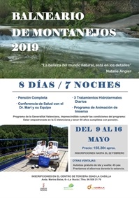 La Nucía Cartel viaje Balneario Montanejos 2019