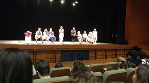 Al finalizar la representación se ha realizado un coloquio entre los alumnos y los actores-director de la obra