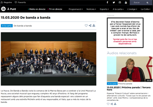 El programa sobre la Unió Musical La Nucía se emitió ayer domingo 15 de marzo pero se puede escuchar on line