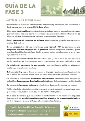 Folleto Fase 3 editado por el Ayuntamiento de La Nucía