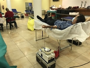 El Salón Social El Cirer, cedido por el Ayuntamiento,  acogió esta donación de sangre