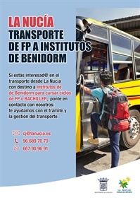 La Nucia Cartel Autobus FP a Benidorm 2020