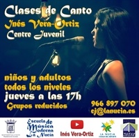 La Nucia Cartel Clases canto centre juvenil 2020